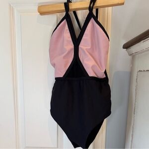 CXL Five Dancewear Kids Pink and Black Dance Leotard